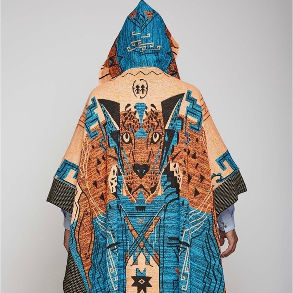 Chekanka Unisex Balam Poncho / Cape Multicolor One Size Fits All​​​​​ - Picture 8 of 15